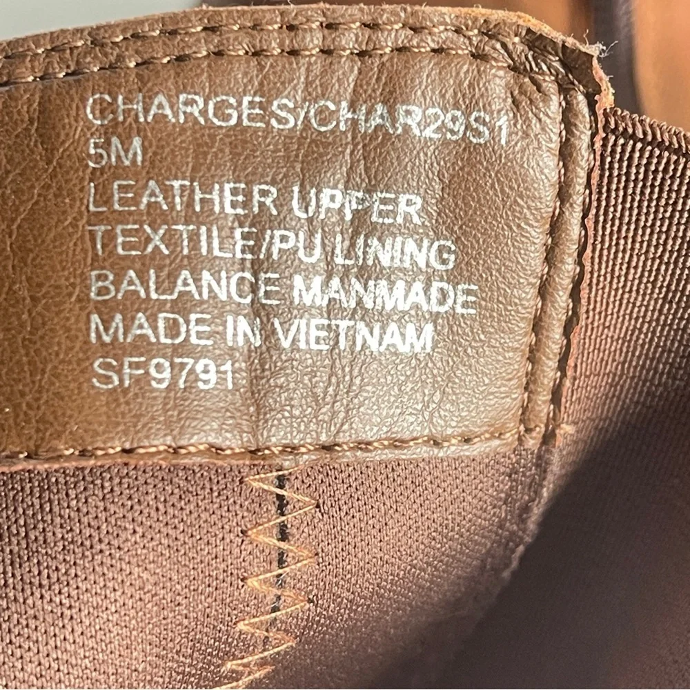 Steve Madden Chunky Brown Leather Ankle Boots size 5M - Picture 3 of 7